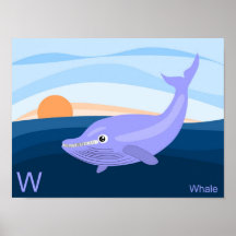 W for whale Poster