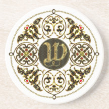 W Monogram Classic Best viewed large see notes Drink Coasters