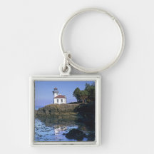 WA, San Juan Island, Lime Kiln lighthouse Key Chains