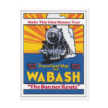 Wabash The Banner Route Railway Poster postcards