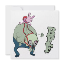 wabby riding gnarl  bff monsters invitations