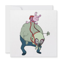 wabby riding gnarl  monsters custom invitation