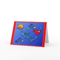 Wacky fish with Shark Card