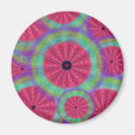 Wacky Sunshine Watermelon Mandala Magnet
