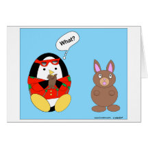 Waddles Chocolate Easter Bunny Card