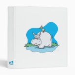 wading hippo and silly bird 3 ring binders