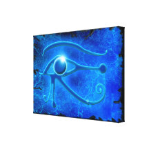 WADJET EYE OF HORUS Blue Fantasy Print Canvas Prints