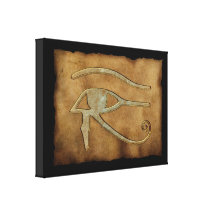 WADJET EYE OF HORUS on Papyrus Print Canvas Print