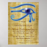 WADJET EYE & Poem Egyptian Art Print