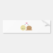 waffle and ice cream love bumper stickers