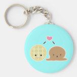 waffle and ice cream love key chains