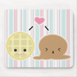 waffle and ice cream love mouse mat