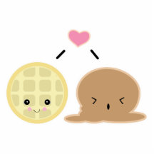 waffle and ice cream love photo cut out