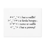 Waffle Yummy Postcard