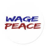 Wage Peace stickers