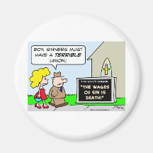 wages sinners death union refrigerator magnets