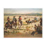 Wagon Train vintage painting Postcards