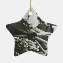 Wagon Wheel 2 Christmas Tree Ornaments