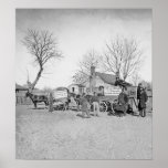 Wagons and camera of Sam A Cooley Photographer Print
