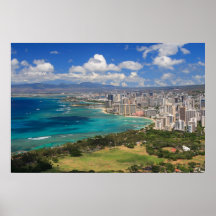Waikiki Beach from Diamond Head Print