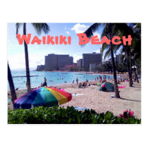 Waikiki Beach Postcard