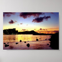 Waikiki Lagoon Dawn Posters