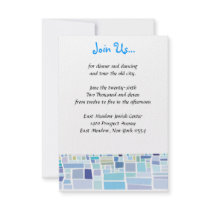 Wailing Wall Israel Bar Bat Mitzvah Party card