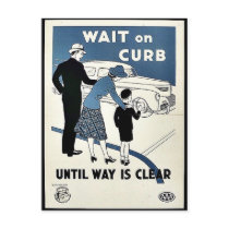 Wait On Curb Postcard