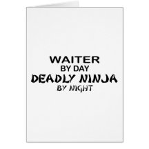 Waiter Deadly Ninja by Night Cards