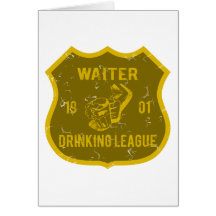 Waiter Drinking League Cards