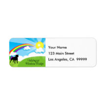 Waiting at Rainbow Bridge Pitbulls Return Address Labels