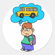 Waiting For The School Bus Stickers