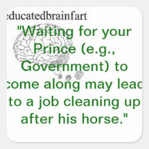 Waiting for Your Prince Truth Square Stickers