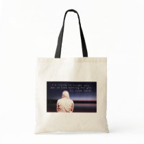 Waiting in vain tote bags
