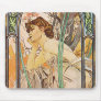 Waiting Woman Mouse Pads