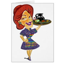 WAITRESS Greeting Card
