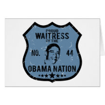 Waitress Obama Nation Greeting Card