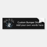 Wake And Bake Retro Lady Blue Plaid Bumper Sticker