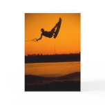 Wake Boarding Note Card Awesome Orange