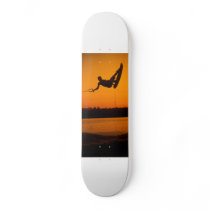 Wake boarding Skateboard Orange BA Jump silhouette