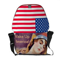 WAKE UP AMERICA ! messenger bags