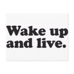 Wake up and live postcards