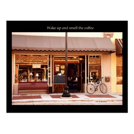 Wake up and smell the coffee postcards