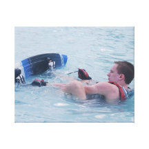 Wakeboarder attachant dans la copie de toile toiles tendues sur châssis
