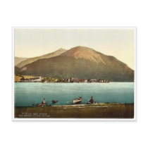 Walchensee with Herzogstand, Upper Bavaria, German Postcard