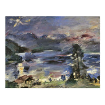 Walchensee with rising moon by Lovis Corinth Postcard