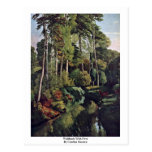 Waldbach With Deer By Courbet Gustave Post Card