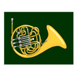 Waldhorn french horn postkarte