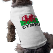 Wales CYMRU Vintage Flag Dog Clothing