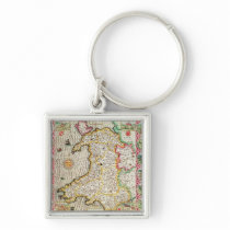 Wales, engraved by Jodocus Hondius Keychain